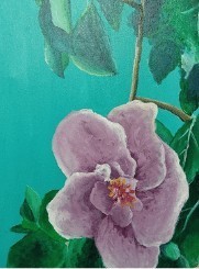 Purple Hibiscus - Acrylic Painting by Maria Karla L. Gonzales