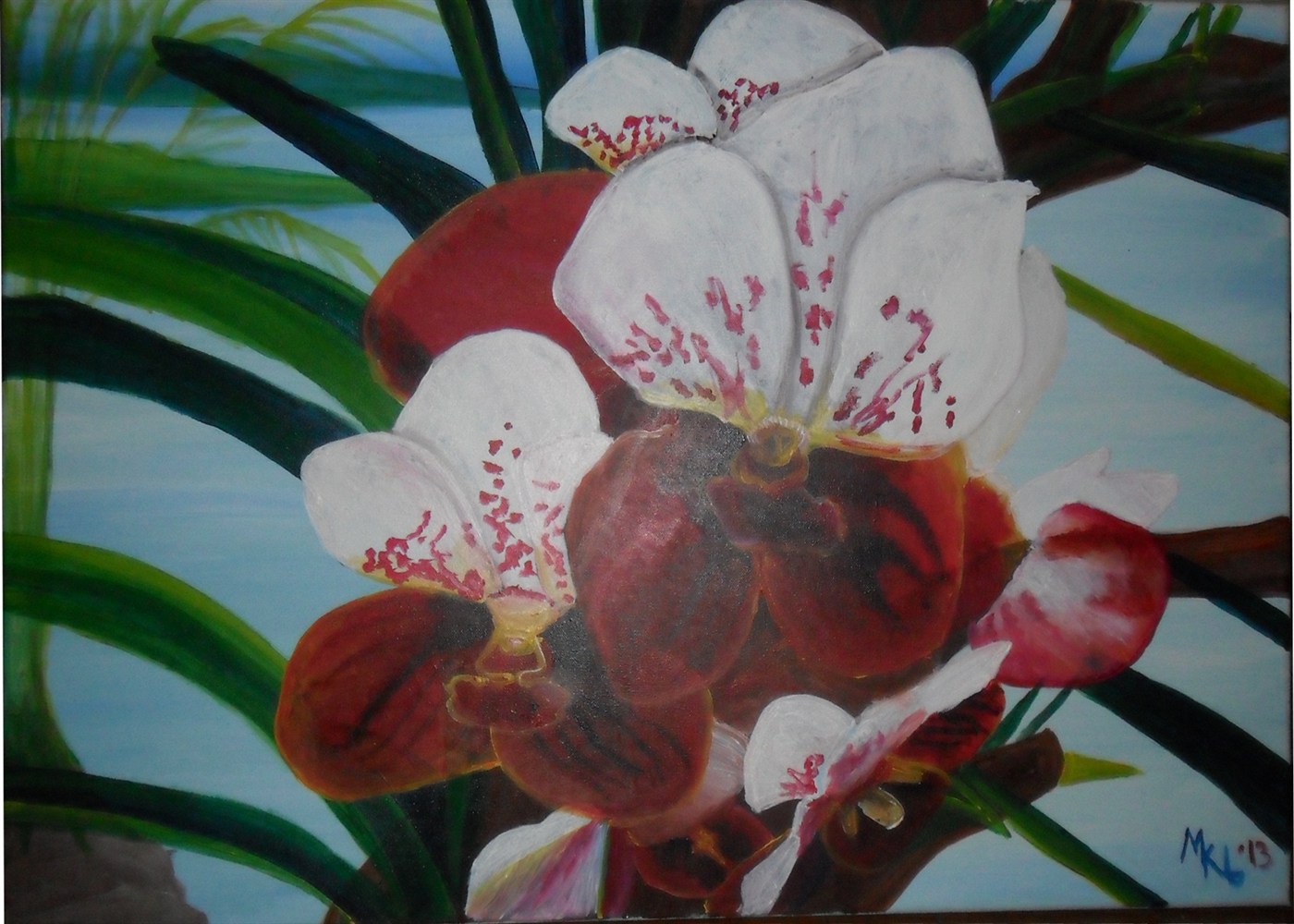 Cattleya Orchid - Painting by Maria Karla L. Gonzales
