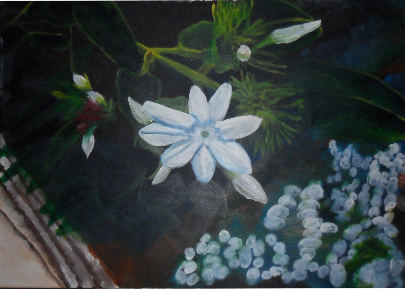 Sampaguita - Painting by Maria Karla L. Gonzales