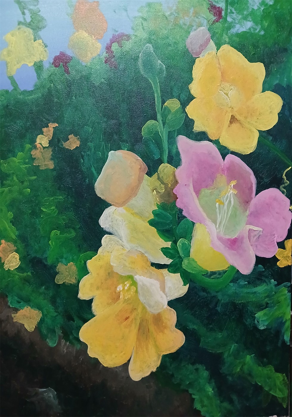 Snapdragon - Acrylic Painting by Maria Karla L. Gonzales