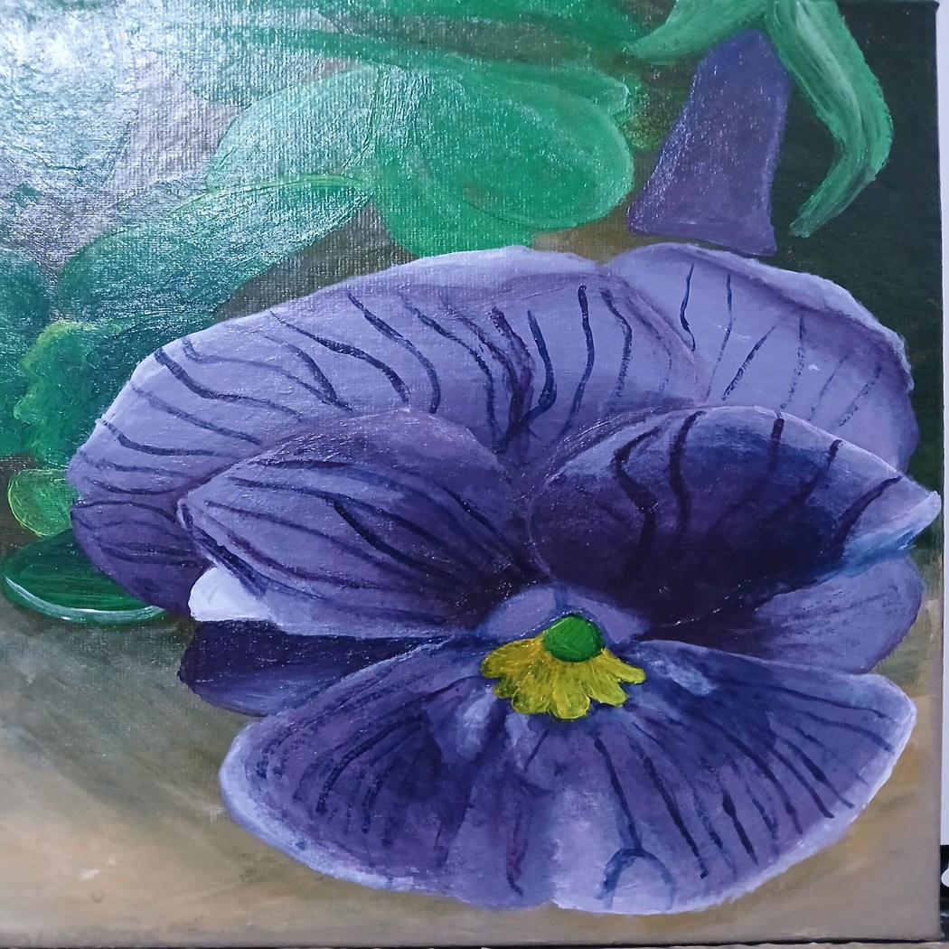 Pansy - Acrylic Painting by Maria Karla L. Gonzales