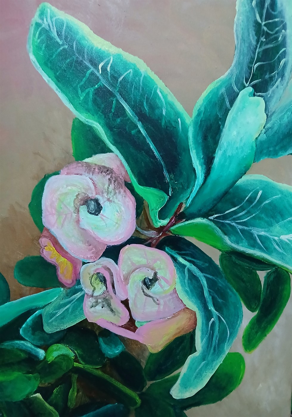 Crown of Thorns - Acrylic Painting by Maria Karla L. Gonzales