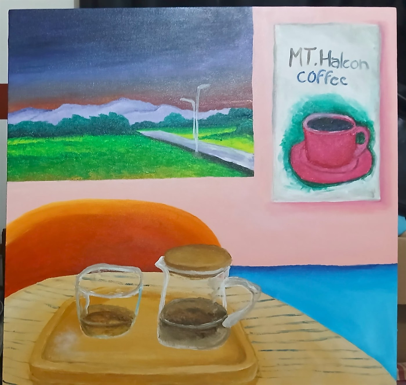 MT. HALCON COFFEE - Acrylic Painting by Maria Karla L. Gonzales